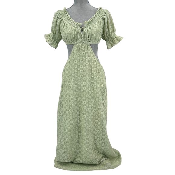 NWT SABO Luxe Amelda Dress Lace Size 10 Boho Floral Open Back - Picture 2 of 10